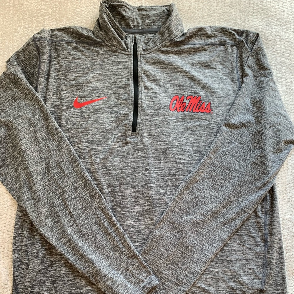 Nike Dri Fit Ole Miss Heather Element 1/4 Zip Top